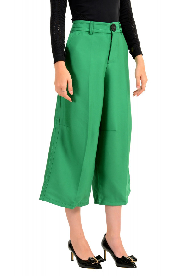 Dsquared2 Women's Green Silk Wide Leg Cropped Pants : Picture 2