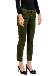 Dsquared2 Women's Olive Green Medium Waist Cropped Twiggy Jeans: Picture 2