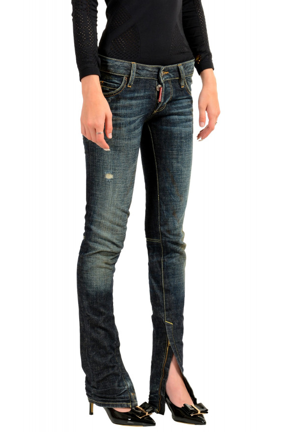 Dsquared2 Women's Blue "Super Slim Jean" Straight Leg Jeans: Picture 2