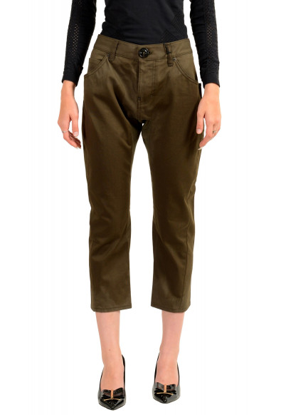 Dsquared2 Women's "ICON" Olive Green Cropped Pants