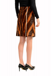 Fendi Women's Pony Hair Leather Animal Print A-Line Skirt: Picture 3