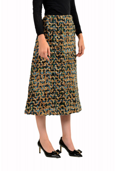 Maison Margiela Women's Multi-Color Wool Cashmere Midi A-Line Skirt: Picture 2