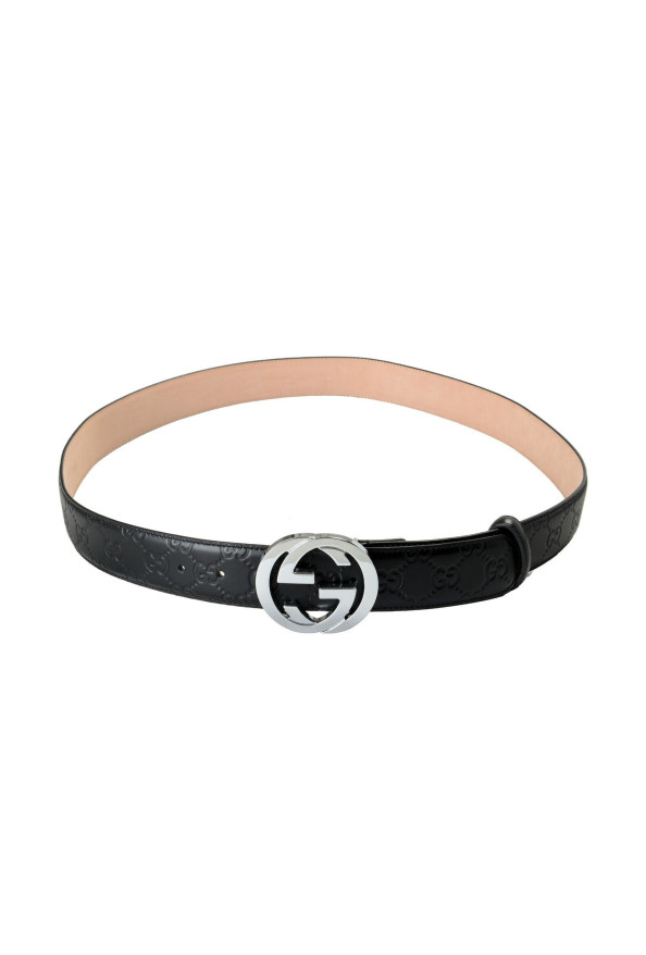 Gucci Guccissima Print Leather Double Silver G Buckle Belt : Picture 2