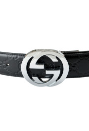 Gucci Guccissima Print Leather Double Silver G Buckle Belt : Picture 3