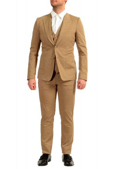 Dolce & Gabbana Men's Beige Three Piece Two Button Suit