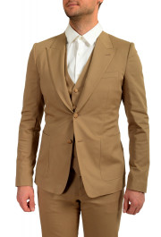 Dolce & Gabbana Men's Beige Three Piece Two Button Suit: Picture 4