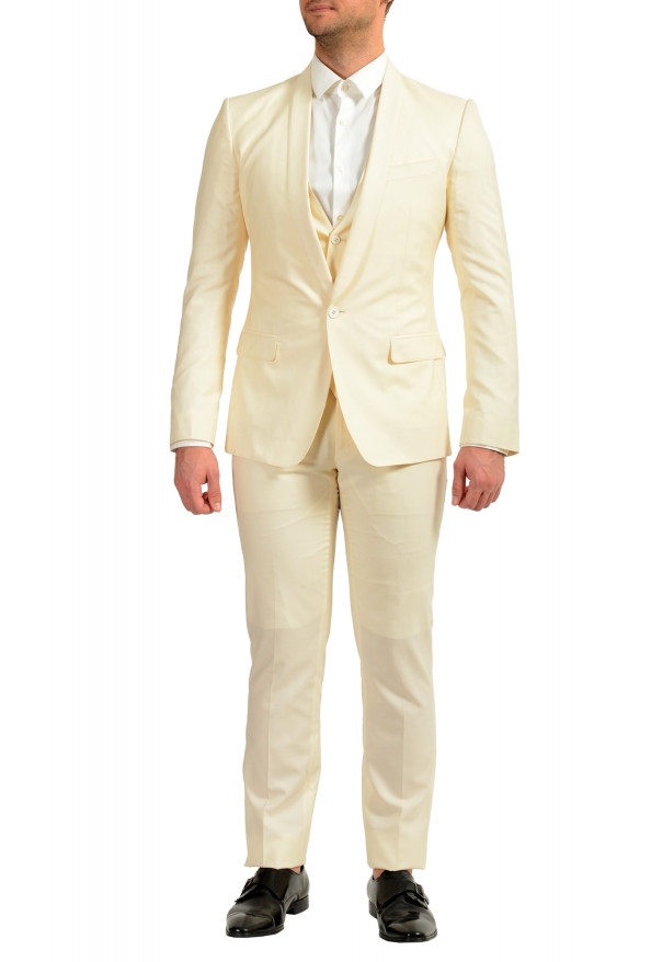 Dolce & Gabbana Men's "Martini" Ivory Silk Wool Three Piece Suit