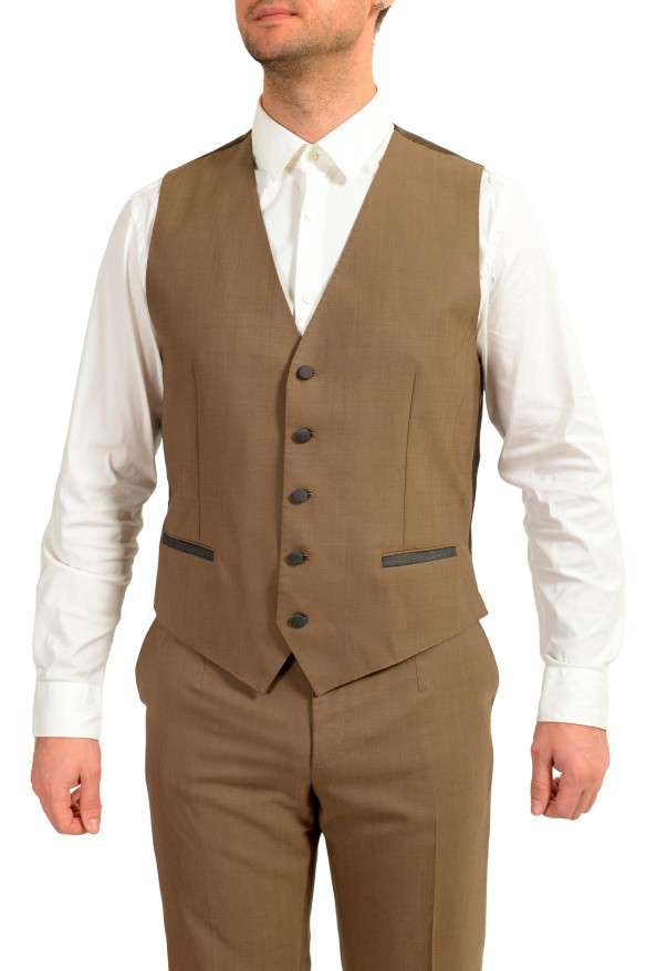 Dolce & Gabbana Men's Beige Wool Three Piece Two Button Suit: Picture 8