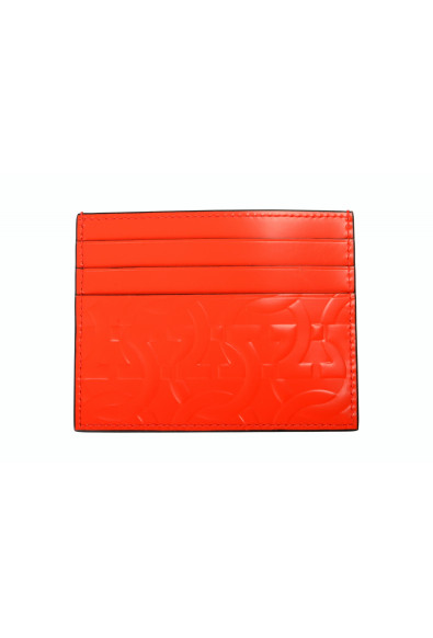 Salvatore Ferragamo Men's Candy Apple Logo Print 100% Leather Card Case