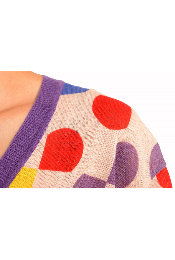 Ballantyne Women's V-Neck Short Sleeve Silk Linen Blouse Top: Picture 4