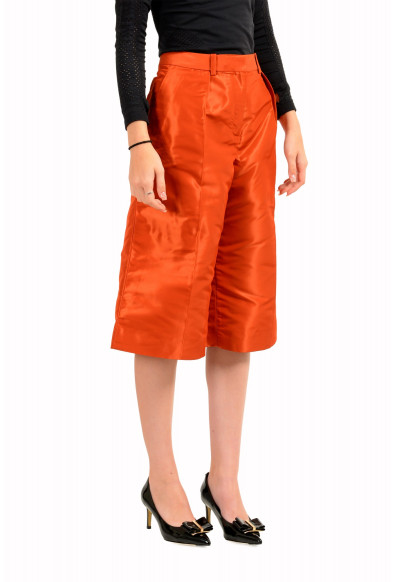 Maison Margiela Women's Orange Pleated Bermuda Shorts : Picture 2