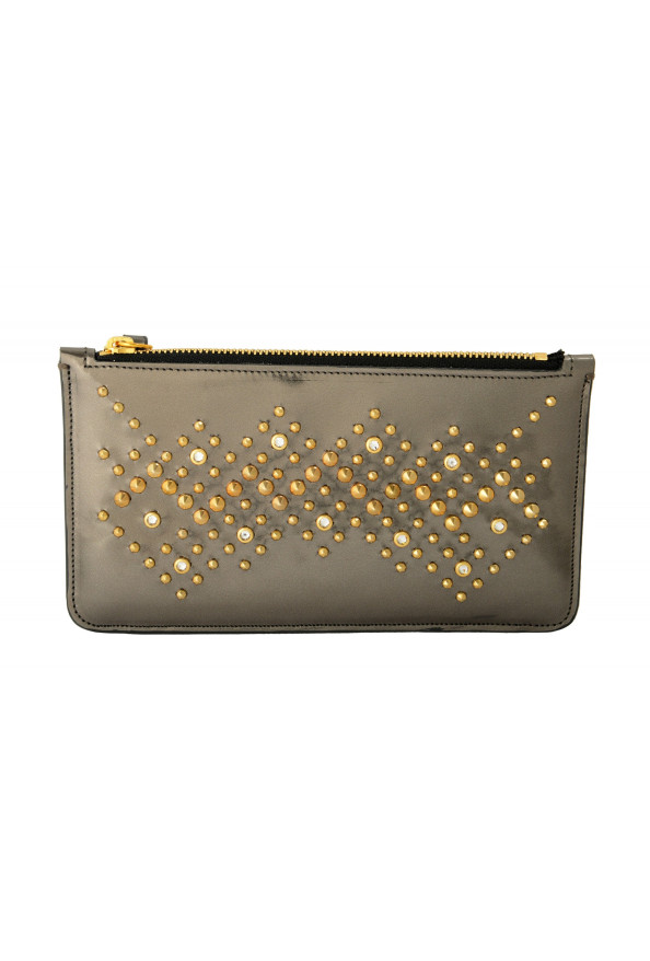 Giuseppe Zanotti Women's Leather Lacquer Silver Beads Decorated Wallet: Picture 2