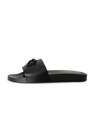 Versace Women's Medusa Head Black Leather Sandals Flip Flops Shoes: Picture 2