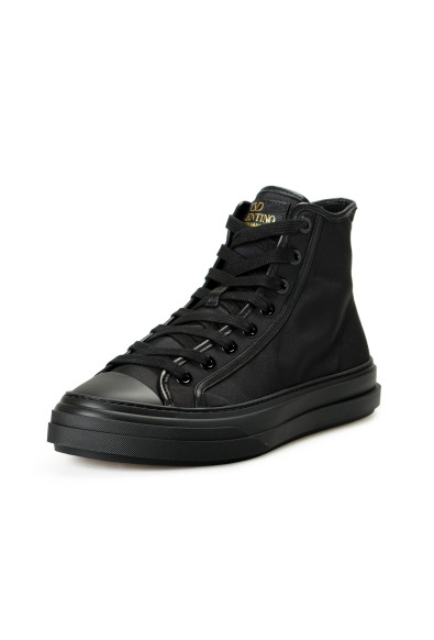 Valentino Garavani Men's Black Totaloop Leather High Top Sneakers Shoes