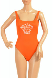 Versace Women's Brick Orange One Piece Swimsuit