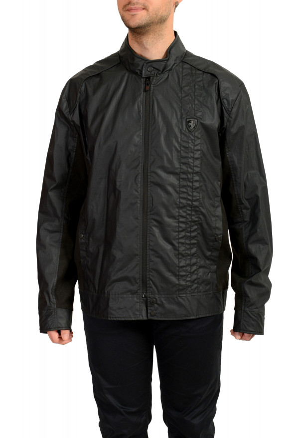 Scuderia Ferrari Men's Black Full Zip Windbreaker Bomber Jacket