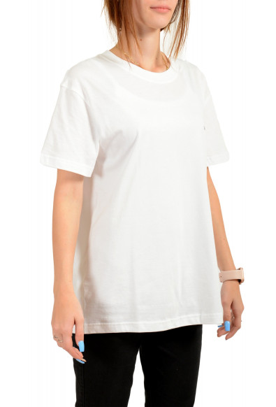 Valentino Garavani Women's White Logo Print Crewneck Short Sleeve T-Shirt: Picture 2