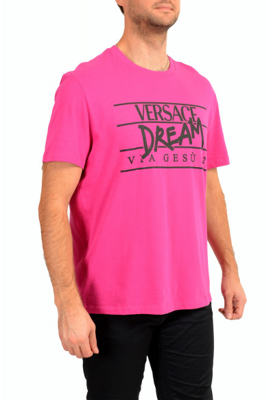 Versace Men's Mitchel Fit Purple Logo Print Short Sleeve Crewneck Shirt: Picture 2