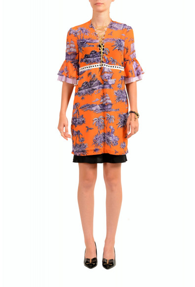 Just Cavalli Women's Multi-Color Short Sleeve Shift Dress