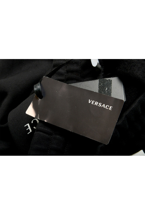 Versace Men's Black Logo Print Active Sweat Shorts: Picture 4