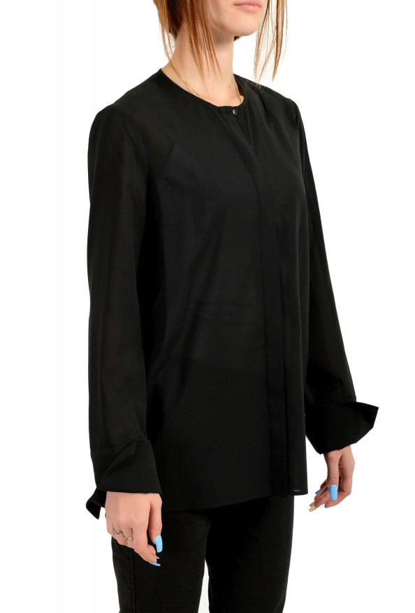 Just Cavalli Women's Black Blouse Long Sleeve Blouse Top: Picture 2