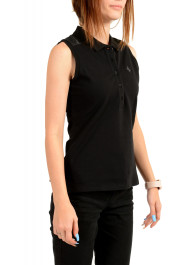 Scuderia Ferrari Women's Black Sleeveless Logo Embroidery Polo Shirt: Picture 2