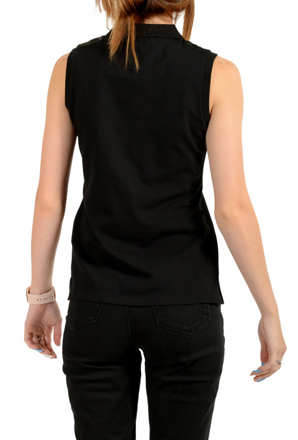 Scuderia Ferrari Women's Black Sleeveless Logo Embroidery Polo Shirt: Picture 5