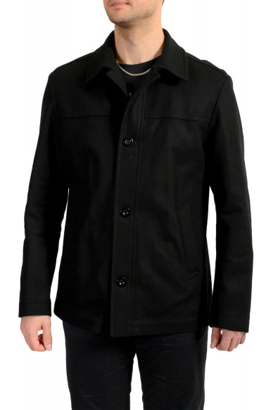 Hugo Boss Men's "Charliy" Black Wool Cashmere Jacket Coat