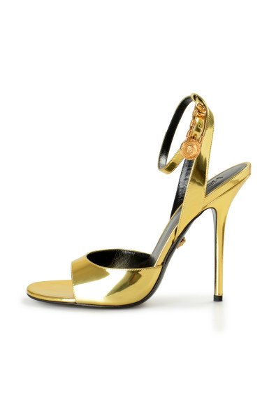 Versace Women's Patent Leather Heeled Ankle Strap Sandals Shoes: Picture 2