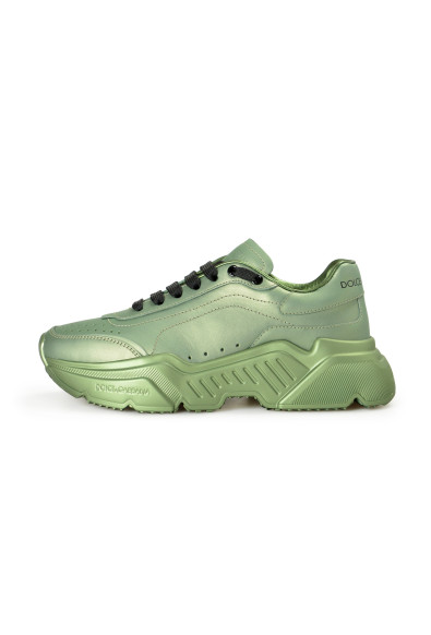 Dolce & Gabbana Women's "Daymaster" Green Leather Sneakers Shoes: Picture 2