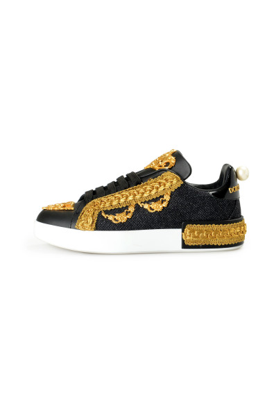 Dolce & Gabbana Women's Multi-Color Wool & Leather Sneakers Shoes : Picture 2