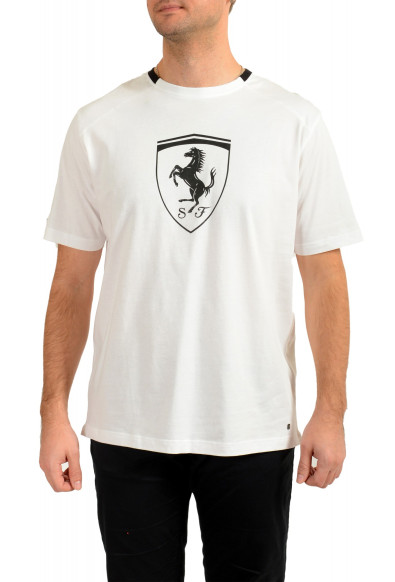 Scuderia Ferrari Men's Regular Fit White Short Sleeve T-Shirt