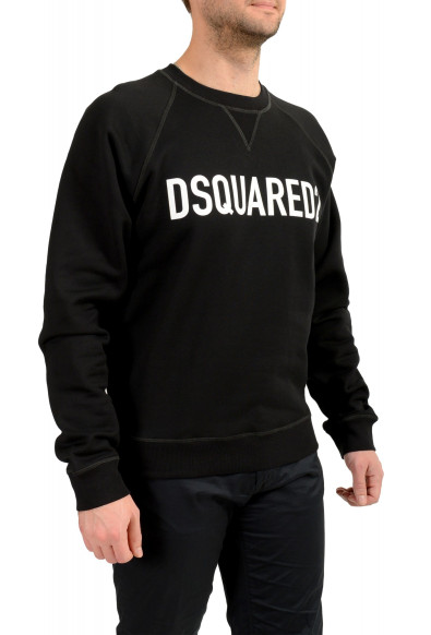 Dsquared2 Men's Black Cool Reglan Fit Logo Print Long Sleeve Crewneck Sweatshirt: Picture 2