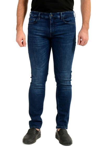 Hugo Boss Men's "Charleston" Extra Slim Fit Dark Blue Wash Straight Jeans