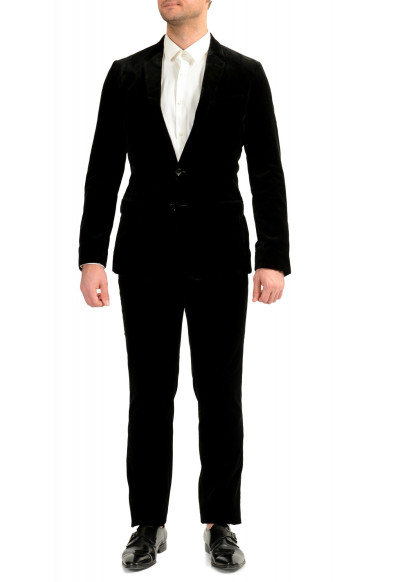 Dolce & Gabbana Men's Black Velour "Taormina" Two Button Suit
