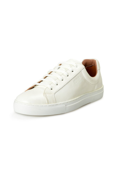 Hugo Boss Women's Ivory Leather Athletic Fashion Sneakers Shoes 