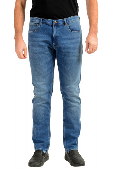 Hugo Boss Men's "Hugo 708" Slim Fit Blue Wash Straight Jeans