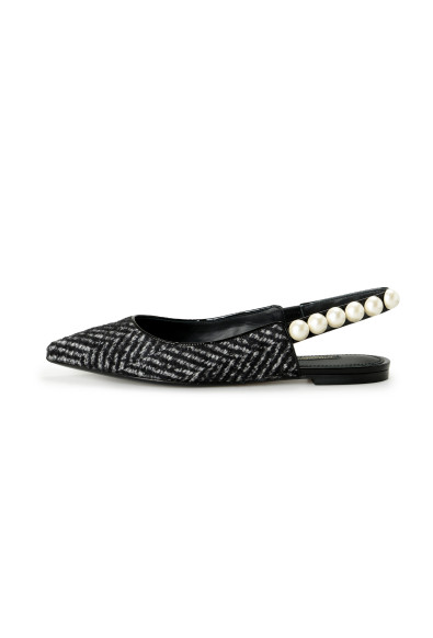 Dolce & Gabbana Women's Silk Wool Leather Slingback Flat Shoes: Picture 2