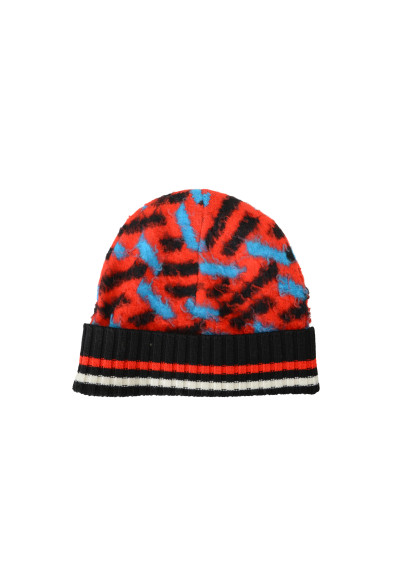 Versace Unisex Multi-Color Brushed Jacquard 100% Wool Knitted Beanie Hat: Picture 2