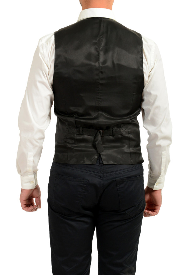 Dolce & Gabbana Men's Black 100% Silk Button Down Vest: Picture 3