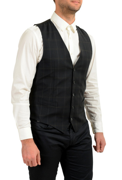 Dolce & Gabbana Men's Multi-Color Plaid 100% Wool Button Down Vest: Picture 2