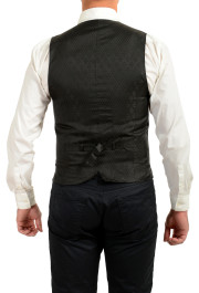 Dolce & Gabbana Men's Off Black Silk Button Down Vest: Picture 3