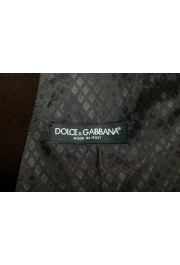 Dolce & Gabbana Men's Off Black Silk Button Down Vest: Picture 6