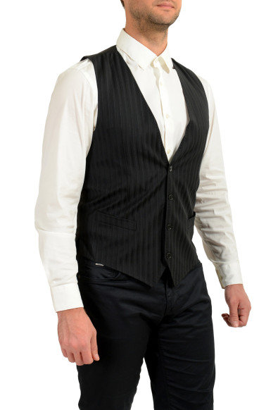 Dolce & Gabbana Men's Multi-Color Striped 100% Wool Button Down Vest: Picture 2