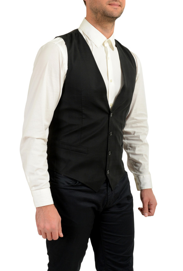 Dolce & Gabbana Men's Plaid Wool Silk Button Down Vest: Picture 2