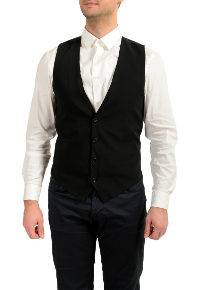 Dolce & Gabbana Men's Black 100% Wool Button Down Vest 