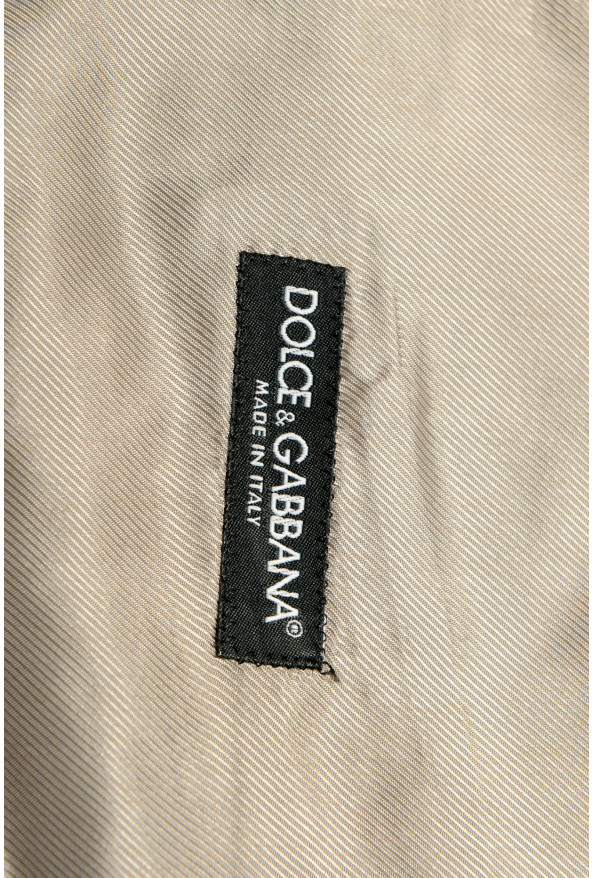 Dolce & Gabbana Men's Gray Silk Button Down Vest: Picture 5