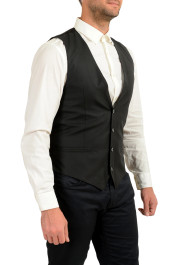 Dolce & Gabbana Men's Black Wool Silk Button Down Vest: Picture 2