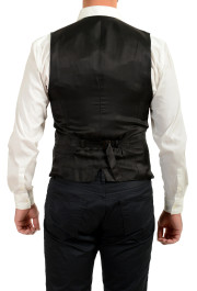 Dolce & Gabbana Men's Black Wool Silk Button Down Vest: Picture 3