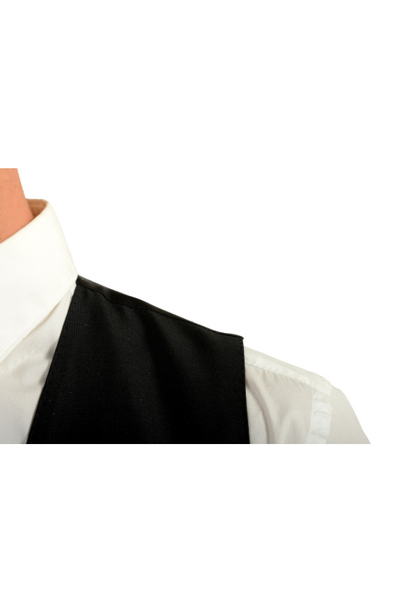 Dolce & Gabbana Men's Black Wool Silk Button Down Vest: Picture 4